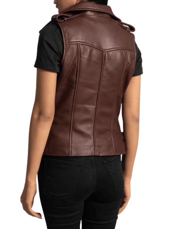 Untitled design Ronda Rousey Maroon Biker Vest