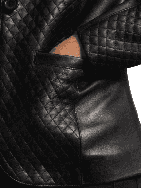 Untitled design (3) Women's Cora Quilted Leather Blazer