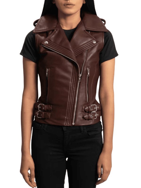 Untitled design (3) Ronda Leather Biker Vest