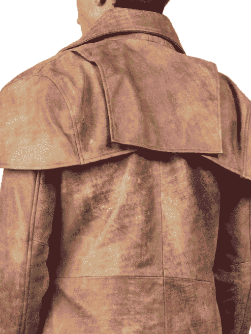 Men's Classic Brown Leather Duster
