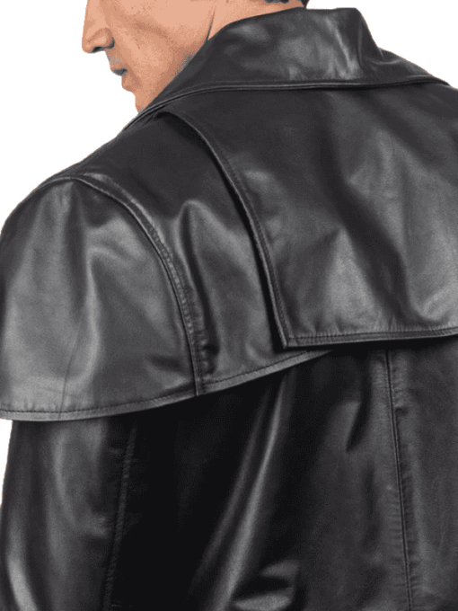 Men's Classic Leather Duster Coat