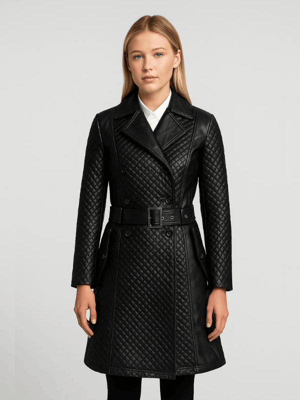 Untitled design Sweet Susan Black Leather Trench Coat