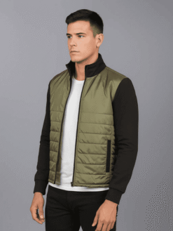 Men's Nashville Quilted Green Windbreaker Jacket