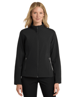 Women’s Soft Shell Windbreaker Black Jacket
