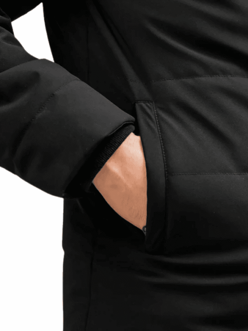 Men's Black Hooded Puffer Jacket