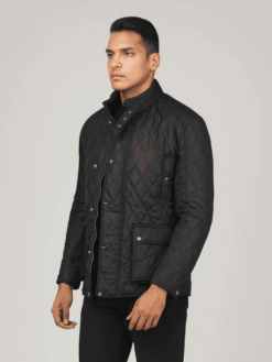 Men's Barry Quilted Black Windbreaker Jacket