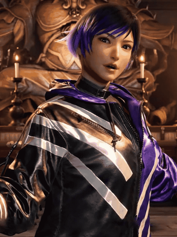 Outwear Legacy Jacket (1) Tekken 8 Reina Black and Purple Jacket