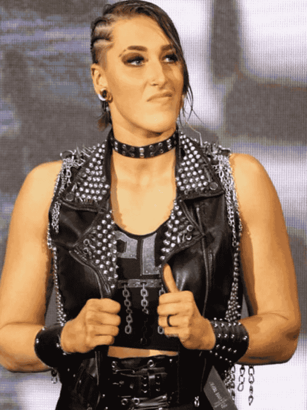 Untitled design (1) WWE Rhea Ripley Studded Leather Vest