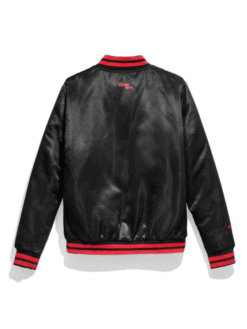 Black Bomber NWO Red Varsity Jacket