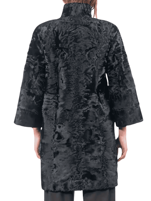 Outwear Leagacy(4) Genuine Black Astrakhan Fur Coat