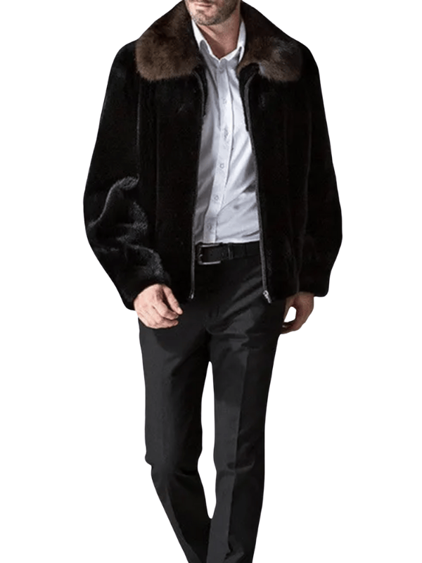 Outwear legacy Men’s Luxury Real Mink Fur Coat