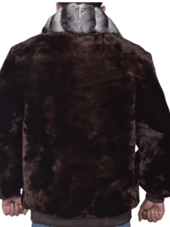 Men’s Brown Mouton Bomber Jacket
