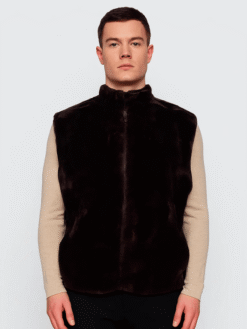 Men’s Brown Mouton Fur Vest