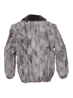Grey Persian Lamb Fur Bomber Jacket