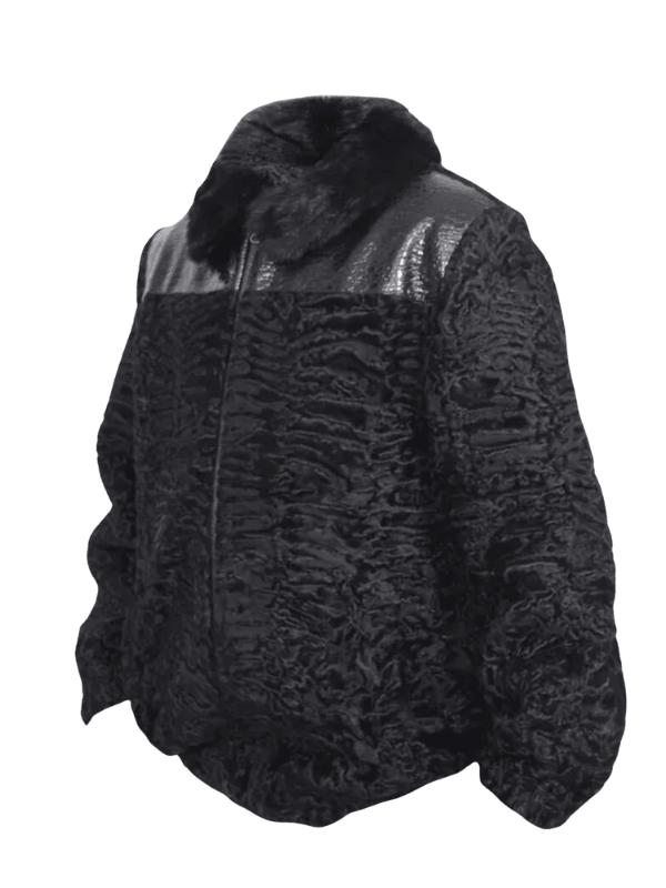 Outwear Legacy (5) Black Persian Lamb Fur Bomber Jacket