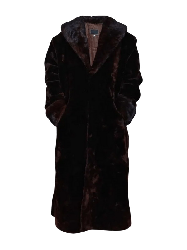 Outwear Legacy Mouton Long Fur Coat with Mink Fur