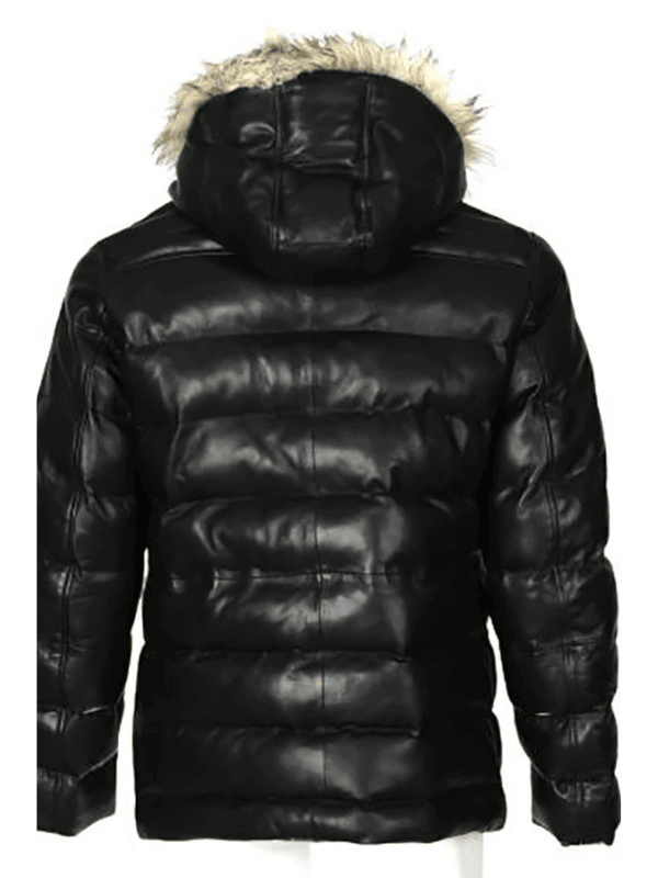 Outwear Legacy Black Jeremiah Puffer Leather Jacket