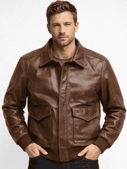 Men’s US A2 Flight Brown Bomber Jacket