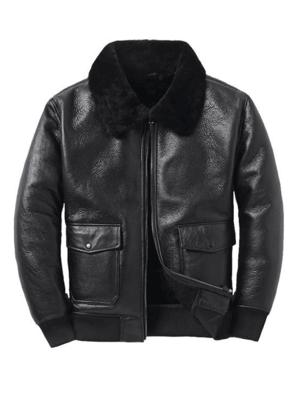Outwear Legacy Aviator B6 Pilot Black Leather Jacket