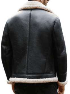 Adem Men’s Black Leather Bomber Jacket